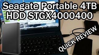 Seagate Portable 4TB External Hard Drive HDD STGX4000400 QUICK REVIEW