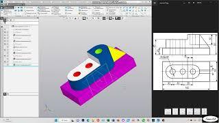 Работа в Компас 3D V20 - Вариант 21А