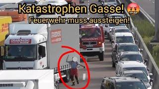 FEUERWEHR STEIGT AUS! - Schwerer Unfall mit Katastrophen Rettungsgasse auf der A9 bei Dessau - 27.06
