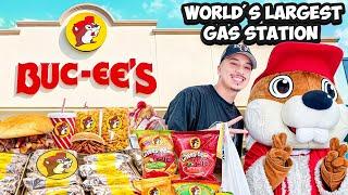 WE TRIED EVERY FOOD AT THE WORLDS LARGEST GAS STATION!!!