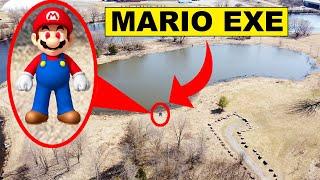 DRONE CATCHES MARIO.EXE ON CAMERA! | MARIO CAUGHT ON DRONE AT AN ABANDONED FIELD! (OMG)