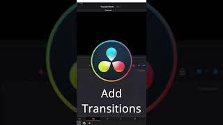 How to add TRANSITIONS to your videos using Davinci Resolve