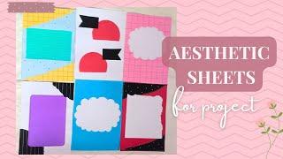 DIY Aesthetic project sheets | Front page designs