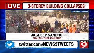 Three-storey building collapses in Mohali