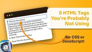 5 HTML Tags You’re Probably Not Using
