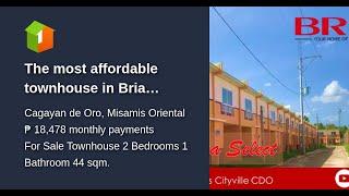 The most affordable townhouse in Bria Homes Inc.