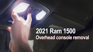 2021 Ram 1500:  How to remove Overhead console and install LED map lights