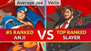 GGST ▰ Average Joe (#5 Ranked Anji) vs Verix (TOP Ranked Slayer). High Level Gameplay