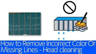 L8050/18050/11050/ET-18100/14100 - How to Remove Incorrect Color Or Missing Lines - Head cleaning