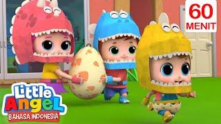 Pesta Dinosaurus Kecil! | Little Angel | Kartun Anak Anak | Moonbug Kids Indonesia