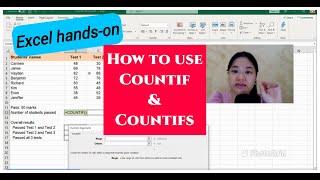 How to Use Countif and Countifs in Microsoft Excel | ExtoriesEP11 #Excel中英教程 #ExtoriesExcel CC中英