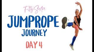 I’m 54 and this is day 4 of my 30 day jump rope challenge to go from zero to 1000 jumps per day.