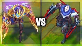 Legendary Galaxy Slayer Zed vs PROJECT Zed Skins Comparison (League of Legends)