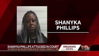 Shanyka Phillips attacked in court