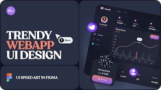 Trendy Dashboard UI design | Speed art in Figma