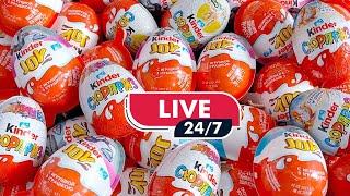  Live: 999 Yummy Kinder Surprise Egg Toys Opening | A Lot Of Kinder Joy Chocolate ASMR | Kinder joy