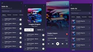 Music Player App UI Design In Flutter - Flutter Audio Player App