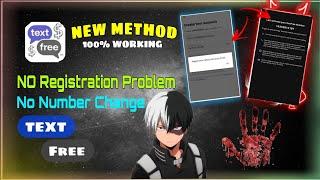 How to Fix Registration Failed With Error A101 | TextFree New Method | Textfree Method |new#textfree