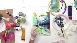 Mixed Media Tutorial - Analogous Soothing Palette