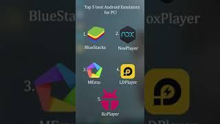 Use Android Application On Pc & Top 5 Best Android Emulator For PC! #shorts