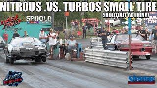 NITROUS .VS. TURBO SMALL TIRE BATTLE AT THE CREEK!!!!! KILLER STREET JULY 2024 AT ELK CREEK