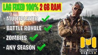 How to play Call Of Duty Mobile on 2 GB RAM Device / Lag fixed 100% with Proof