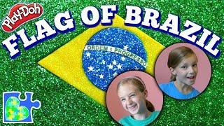 Play-Doh FLAG of BRAZIL! || Flags of the World || Bandeira do Brasil || A Auriverde