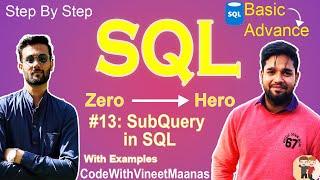 SubQuery in SQL | SQL Tutorial in Hindi | What is SubQuery in SQL in hindi