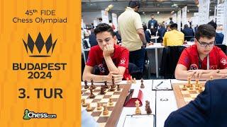 Türkiye, Slovakya'ya ve İran'a Karşı! | 45. FIDE Satranç Olimpiyatları | 3. Tur