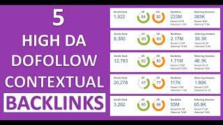 5 High DA Dofollow Contextual Backlinks || Episode #6 || #Backlinks