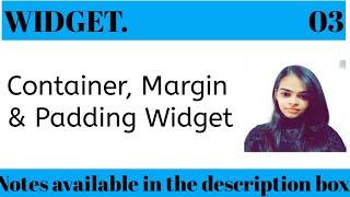 Container, Margin & Padding Widget |Flutter Tutorial |Shreya's Stuff |2021