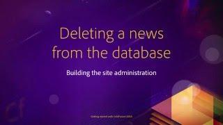 12 Building the site administration ## 02 Deleting a news from the database