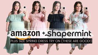Plus Size Amazon Dress Try On Haul | Best Shapewear for Dresses 2023 - Shapermint Review/Try On