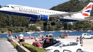 LOWEST LANDING EVER ! - Skiathos Airport - British Airways City Flyer