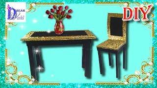 Как легко сделать СТОЛ и СТУЛ для кукол. DIY. How to make Doll Table and Chairs