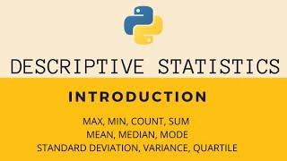 Descriptive Statistics - Introduction in Python Pandas || Class 12 Informatics Practices