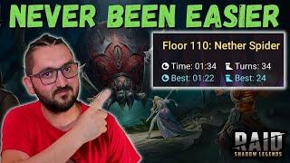  Easiest Nether Spider SPEED RUN Team Out There  | RAID SHADOW LEGENDS