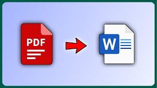 How to Convert PDF to Word | Change PDF File to Word Document | PDF to DOC