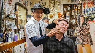  You’ll Want To Try This Nostalgic 80+ Year Old Japanese  Barbershop | Trim, Shave & Head Massage