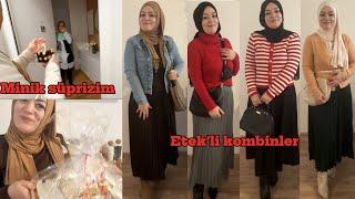 Etek’li kombinlerimve minik süprizim #giyim #moda #hediye #keşfetteyiz