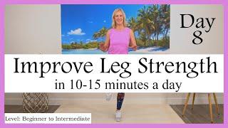 Leg Strengthening Exercises for Seniors and Beginners | No Equipment | Day 8