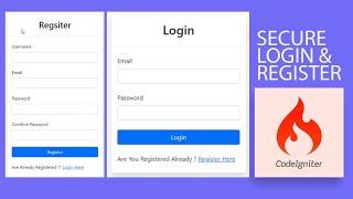 PHP CodeIgniter Tutorials | Authentication | Login Register & Logout in CodeIgniter | Part 2