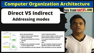 Difference between direct and indirect addressing modes in Hindi English ||Jayesh Umre