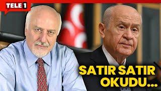 Yalçın Doğan Bahçeli'nin konuşmasını deşifre etti: Böyle bir mantık hatası olamaz!