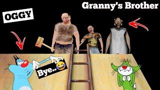 Granny's Brothers | The Twins Horror Game Roof Escape With Oggy and Jack