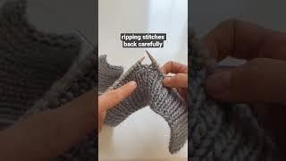 How to rip stitches back carefully when knitting #knittingvideo #knittingtutorials #knittingdesign