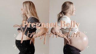 PREGNANT BELLY TRANSFORMATION // WEEKS 18-38, FIRST PREGNANCY