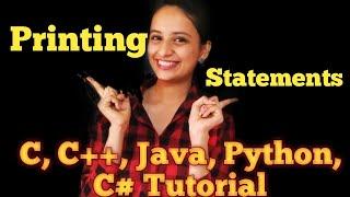 How to print a message on the screen    C | C++ | Java | Python |C# Tutorial