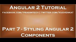 Styling angular 2 components