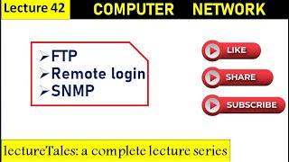 5.2 File Transfer Protocol (FTP), Remote Login (TELNET, SSH), Network Management Protocol (SNMP)